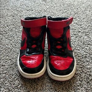 Nike Red and Black High-Top Sneakers